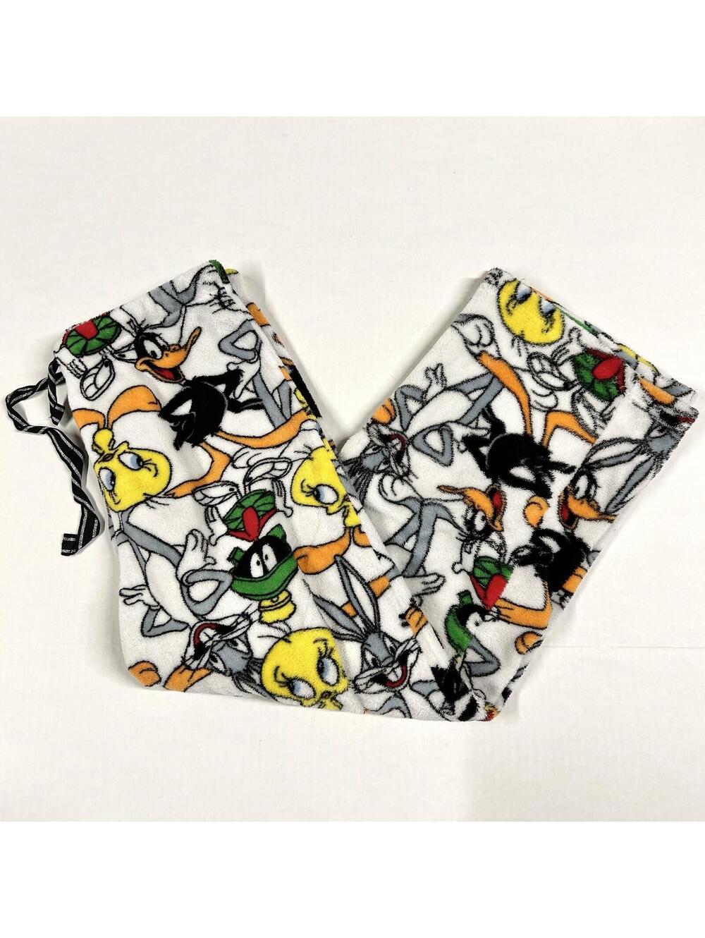 Looney Tunes Sleepwear Pants Kids Youth Sz S (4-6) Buggs Marvin Tweety Daffy